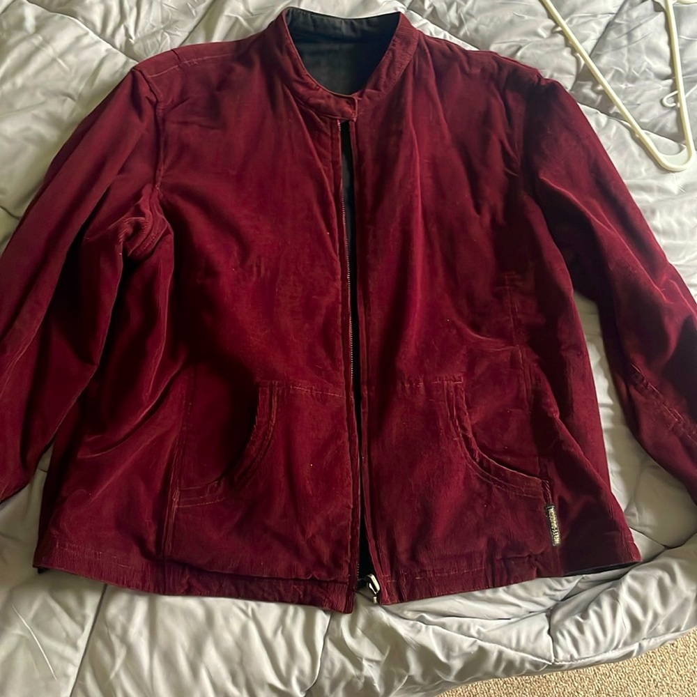 Harley Davidson Women’s Maroon corduroy jacket